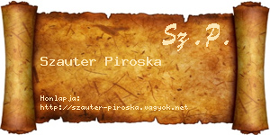 Szauter Piroska névjegykártya