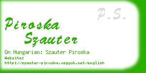 piroska szauter business card